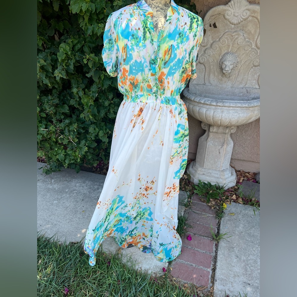 Elegant Multicolor chiffon Dress